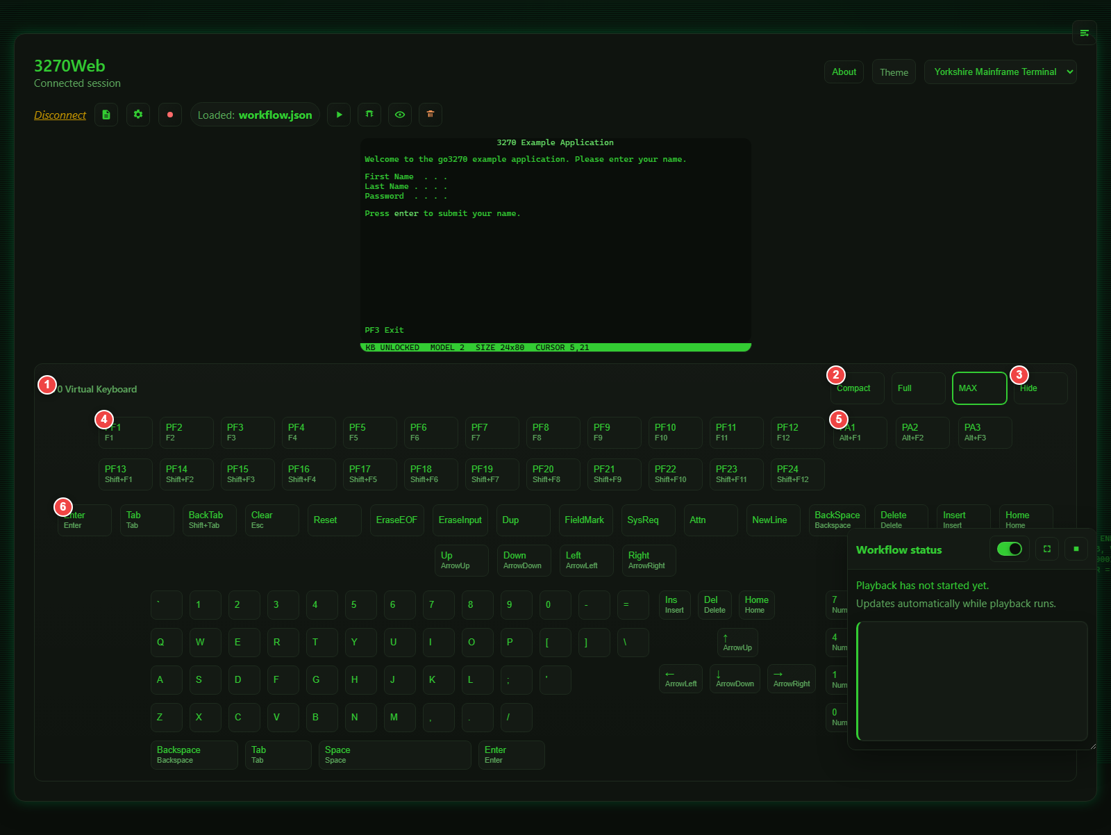 Virtual keyboard screenshot
