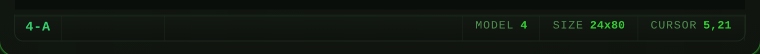 Terminal status bar